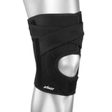 Genouillère Zamst EK-5 noire qui compresse votre genou afin de le stabiliser et d'éviter une quelconque blessure.