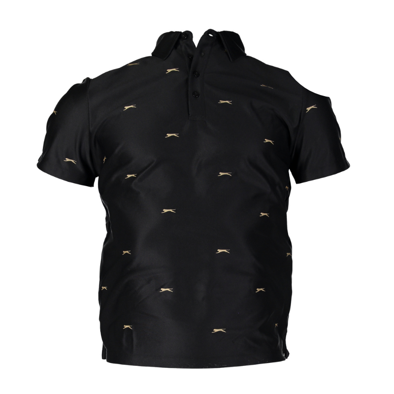 Polo Slazenger Parson AOP Dry Fit Noir Panthère - Esprit Padel Shop