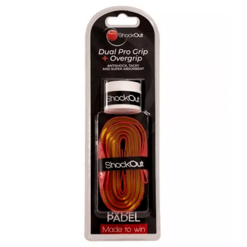 Grip et Surgrip Shockout Dual Pro Blanc Rouge - Esprit Padel Shop