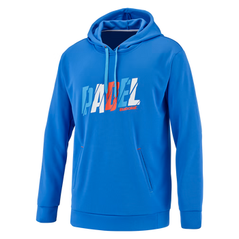 Sweatshirt Babolat Padel Hood Azul homem 3q - Esprit Padel Shop