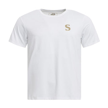 T-shirt S crew Blanc Slazenger face