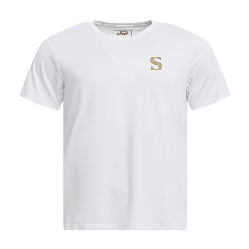 T-shirt S crew Blanc Slazenger face