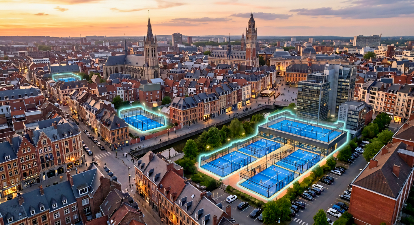 les clubs de padel de la ville de Lille