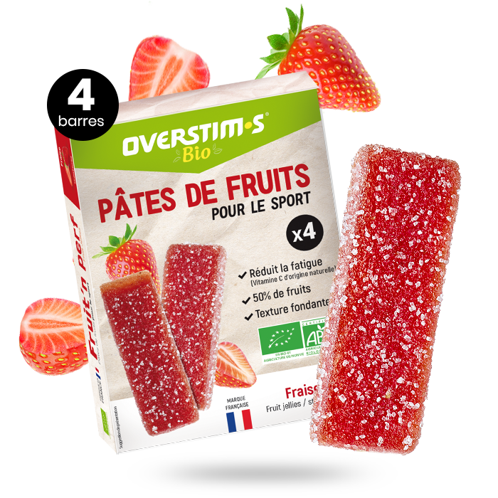 Pâte de fruits BIO Overstim Fraise x4 - Esprit Padel Shop