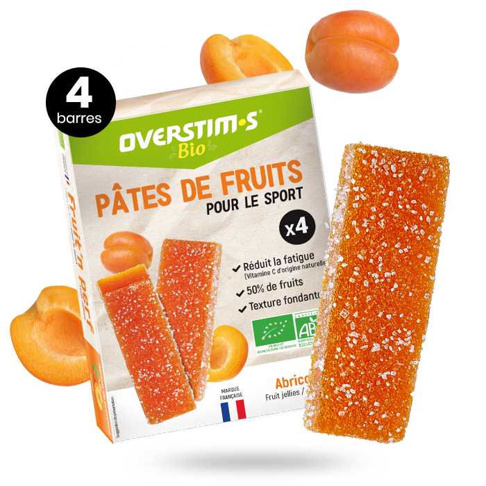 Pâte de fruits BIO Overstim.s Abricot x4 - Esprit Padel Shop
