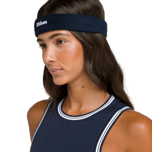 Bandeau éponge Wilson Classic OS Bleu Marine - Esprit Padel Shop