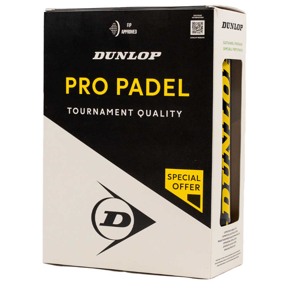 Bipack de 3 balles Dunlop Pro Padel - Esprit Padel Shop