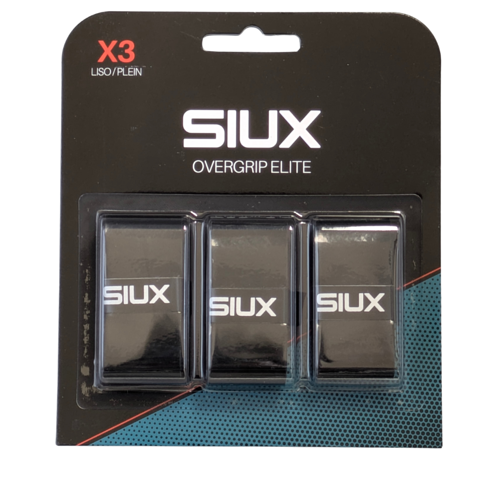 Siux Elite black overgrips x3 - Esprit Padel Shop