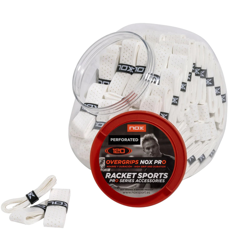 Boîte de surgrips x120 Nox Pro Perforé Blanc - Esprit Padel Shop