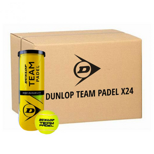 Carton de 24 tubes de 3 balles Dunlop Team Padel - Esprit Padel Shop