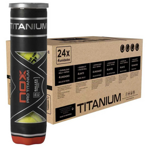 Carton de 24 tubes de balles Nox Titanium Pro x4 balles - Esprit Padel Shop