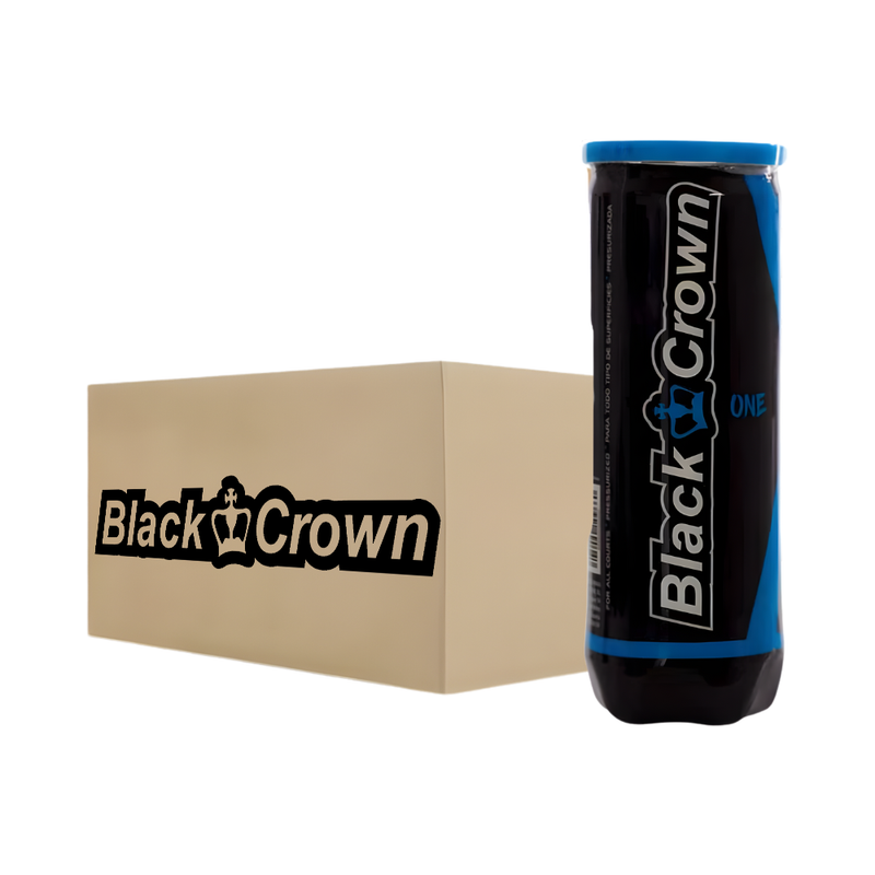 Carton de 24 tubes de balles Black Crown One - Esprit Padel Shop