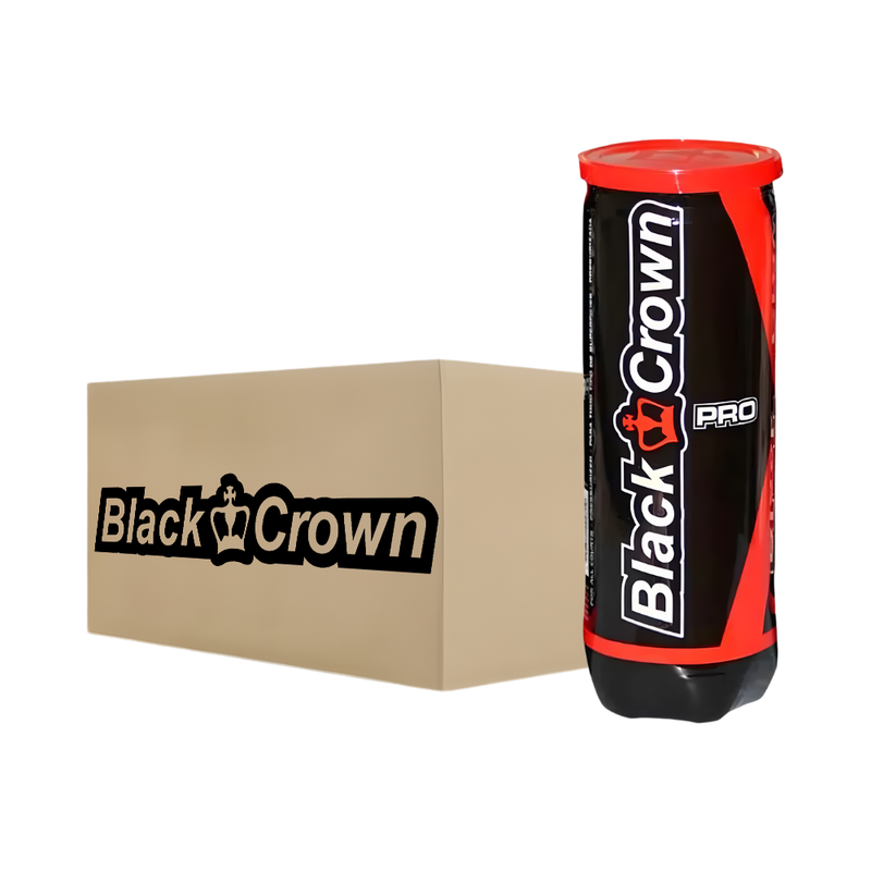 Carton de 24 tubes de balles Black Crown Pro - Esprit Padel Shop