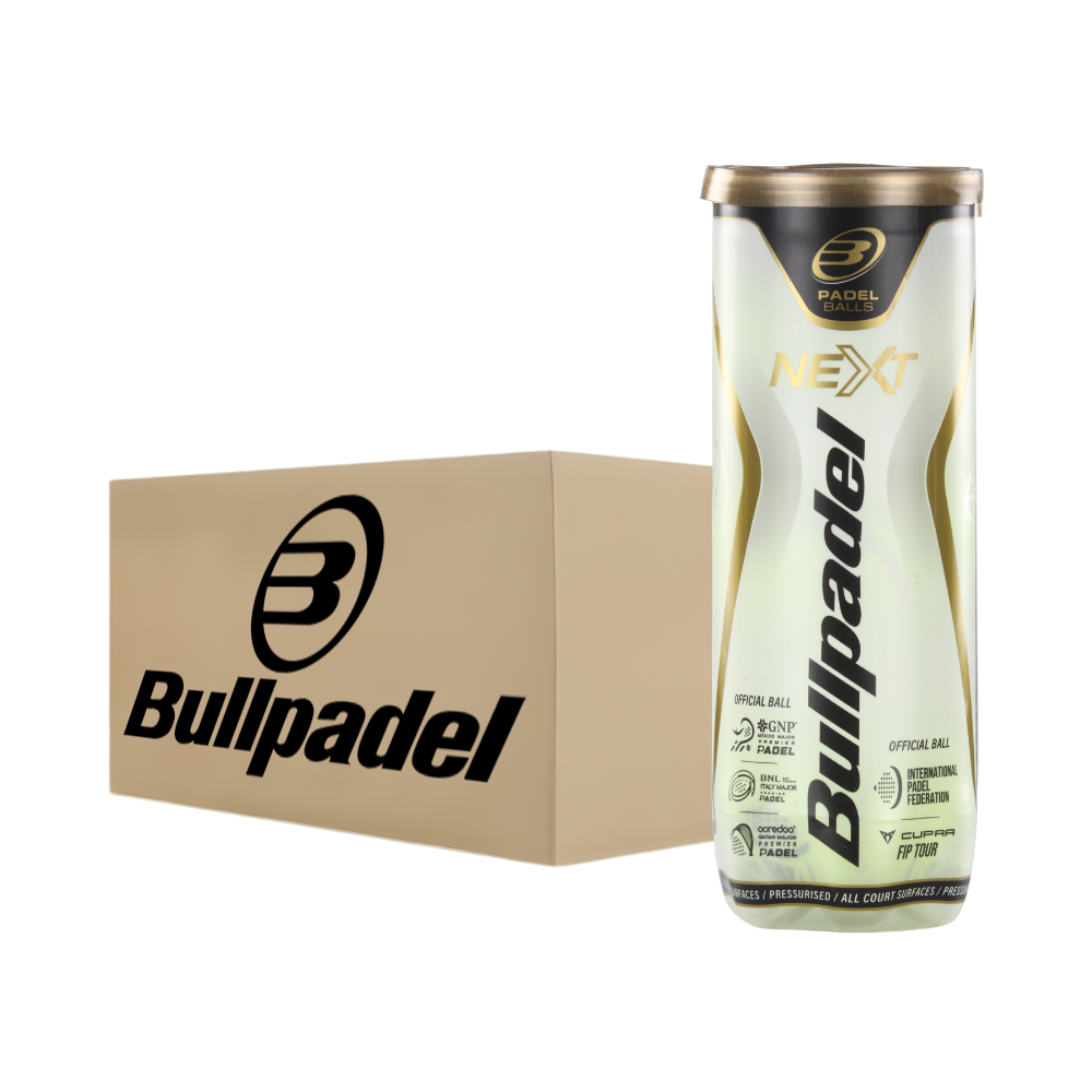 Caja de 24 tubos de pelotas Bullpadel Next - Esprit Padel Shop