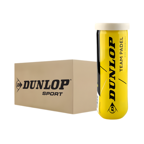 Carton de 24 tubes de balles Dunlop Team Padel - Esprit Padel Shop