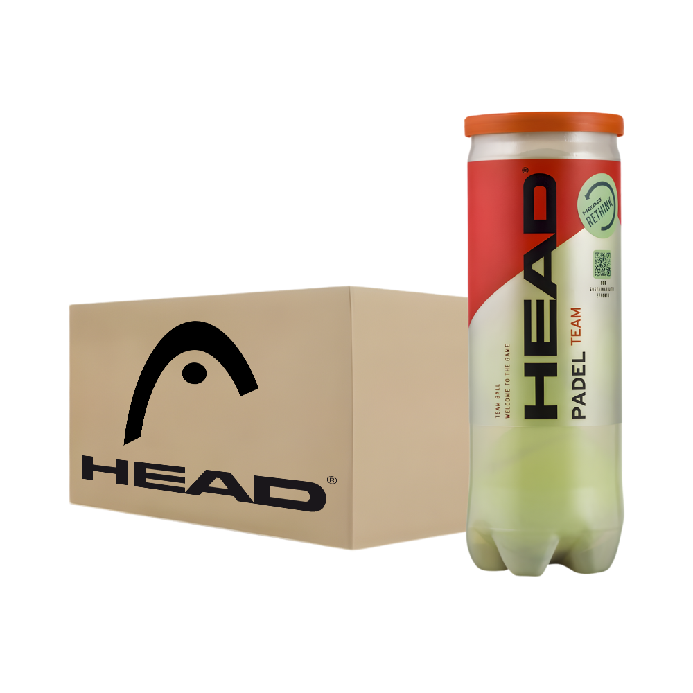 Caixa de 24 tubos de bolas Head Padel Team - Esprit Padel Shop