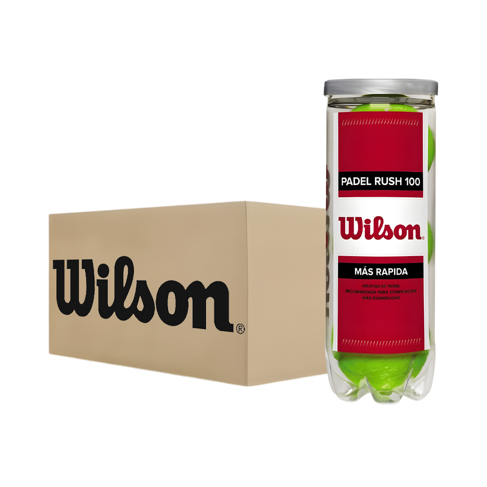 Box of 24 tubes of Wilson Padel Rush 100 padel balls - Esprit Padel Shop