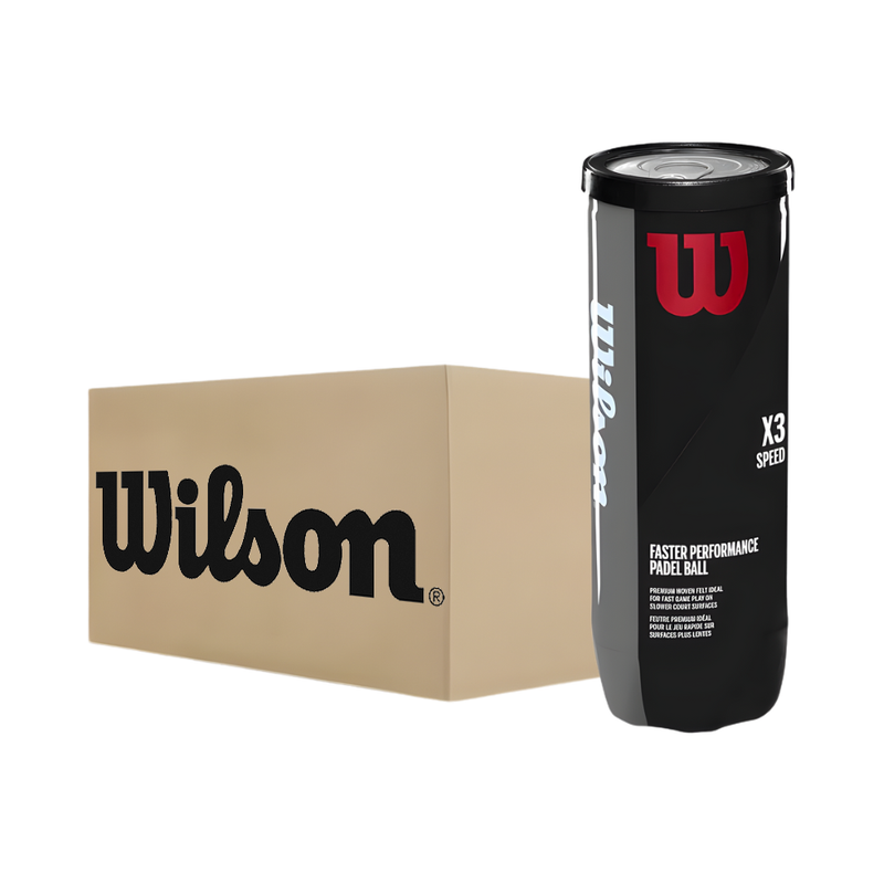 Carton de 24 tubes de balles Wilson Padel Speed - Esprit Padel Shop