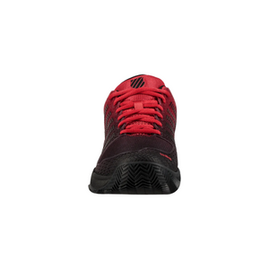 Chaussures de padel Homme K-Swiss Hypercourt EXP HB Noir/Rouge Face - Esprit Padel Shop