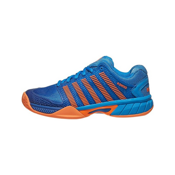 Chaussures de pade Junior K-Swiss Hypercourt EXP HB Bleu/Orange Cote2 - Esprit Padel Shop