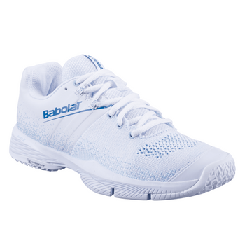 Chaussures de padel Femme Babolat Sensa Blanc/Bleu - Esprit Padel Shop