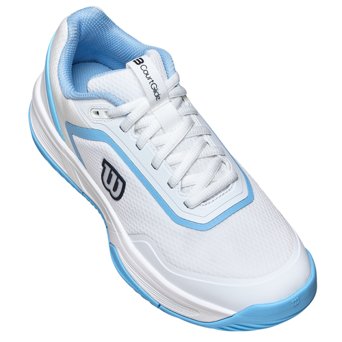 Chaussures de padel Femme Wilson Courtglide Padel Blanc/Bleu - Esprit Padel Shop