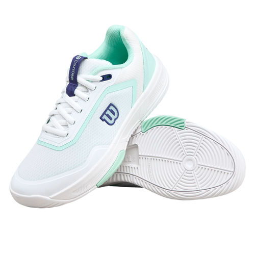 Chaussures de padel Femme Wilson Courtglide Padel Blanc/Vert - Esprit Padel Shop