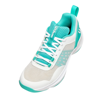Chaussures de padel Femme Wilson Hurakn Pro V2 Blanc/Bleu - Esprit Padel Shop