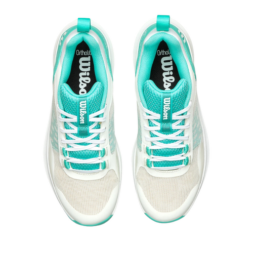 Chaussures de padel Femme Wilson Hurakn Pro V2 Blanc/Bleu - Esprit Padel Shop