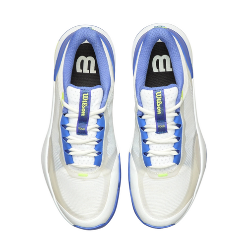 Chaussures de padel Femme Wilson Intrigue Tour Padel Blanc/Bleu - Esprit Padel Shop