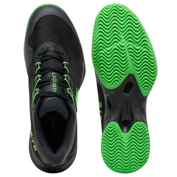 Chaussures de padel Homme Lacoste AG-LT Ultra Clay Noir/Vert - Esprit Padel Shop