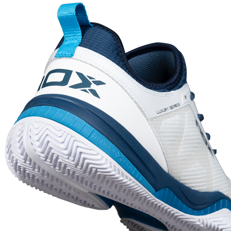 Chaussures de padel Homme Nox Nerbo Blanc/Bleu talon - Esprit Padel Shop