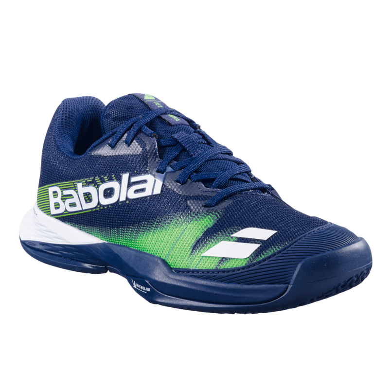 Chaussures de padel Junior Babolat Jet Premura 2 Bleu/Vert - Esprit Padel Shop