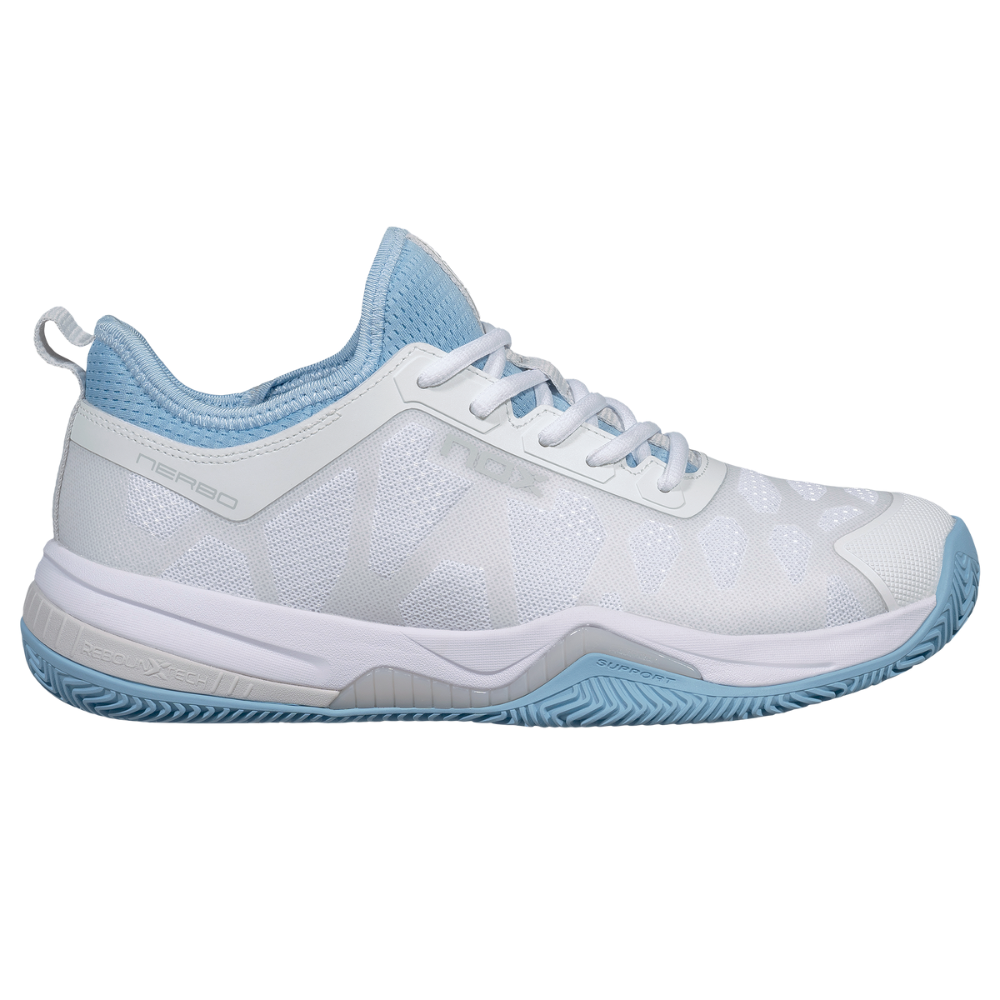 Sapatilhas de padel unissexo Nox Nerbo Brancas/Azuis - Esprit Padel Shop