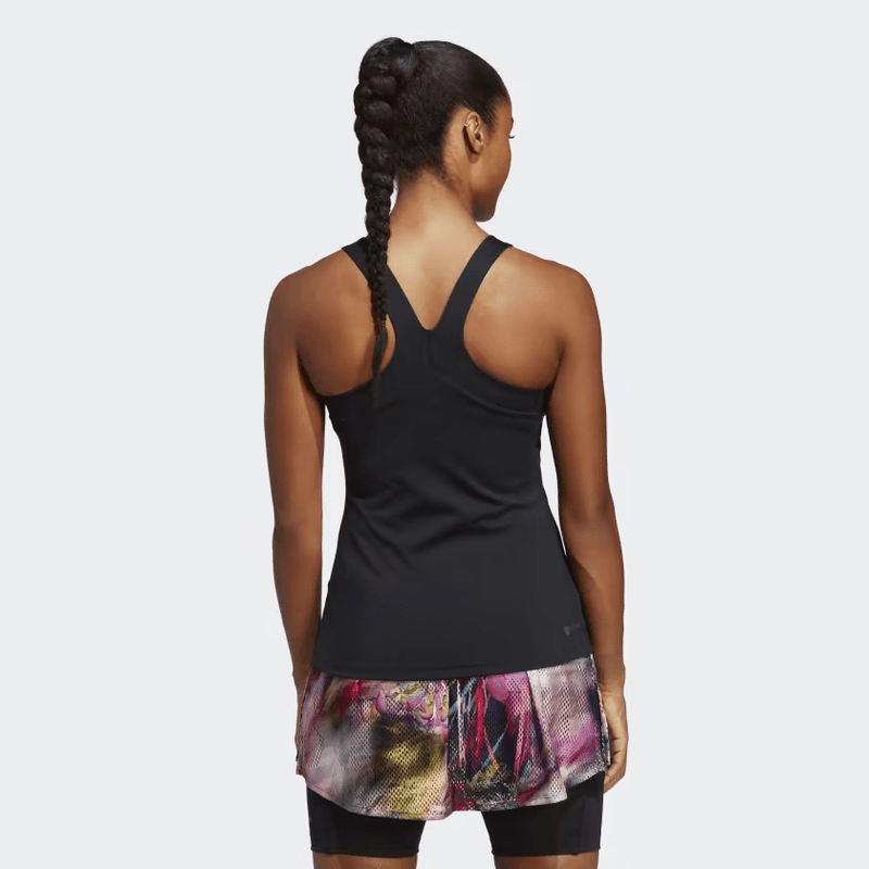 Débardeur Adidas Y-Tank Noir Femme Dos - Esprit Padel Shop