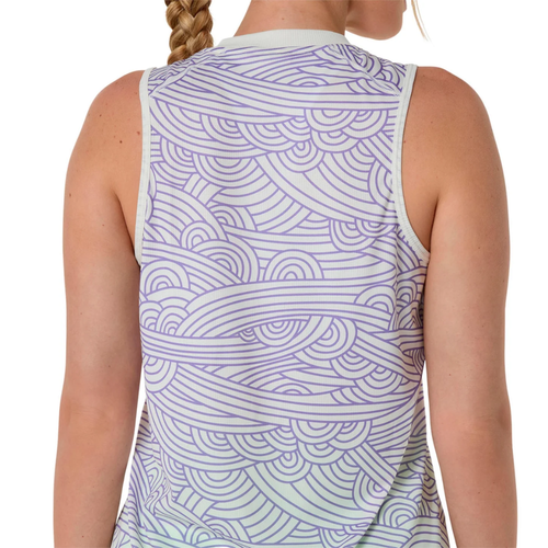 Débardeur Asics Padel Court All Over Print Tank Beige Femme - Esprit Padel Shop