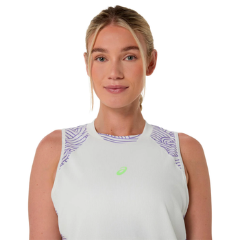 Débardeur Asics Padel Court All Over Print Tank Beige Femme - Esprit Padel Shop