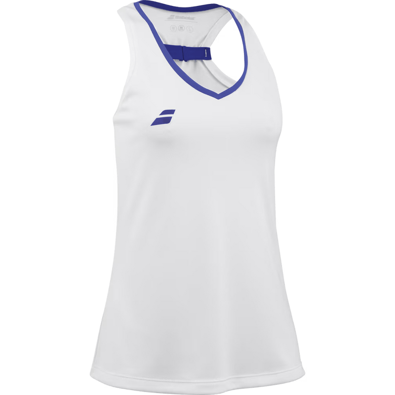 Débardeur Babolat Play Tank Top Blanc Femme 2024 3q - Esprit Padel Shop