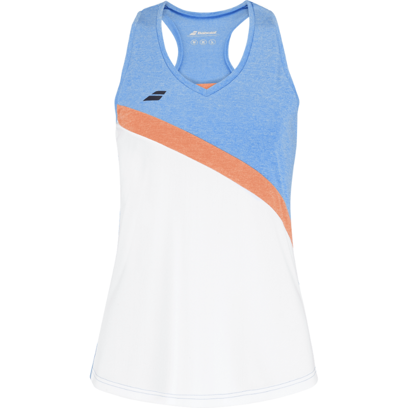 Débardeur Babolat Play Tank Top Blanc Femme 2025 - Esprit Padel Shop