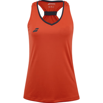 Débardeur Babolat Play Tank Top Roue/Orange Femme 2024 Face - Esprit Padel Shop
