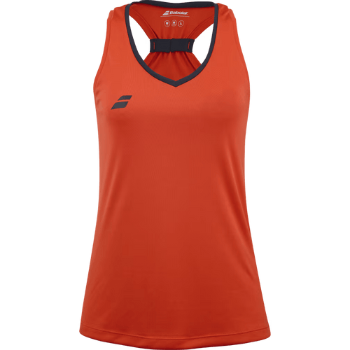 Débardeur Babolat Play Tank Top Roue/Orange Femme 2024 Face - Esprit Padel Shop