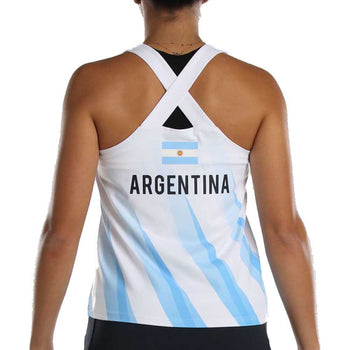 Débardeur Bullpadel Abita Replica APA Blanc Femme Dos - Esprit Padel Shop