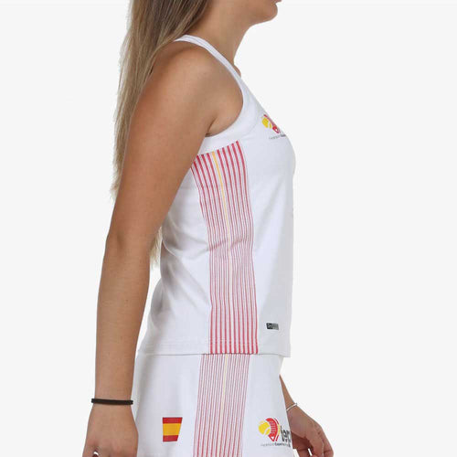 Débardeur Bullpadel Exima Replica FEP Blanc Femme Cote - Esprit Padel Shop