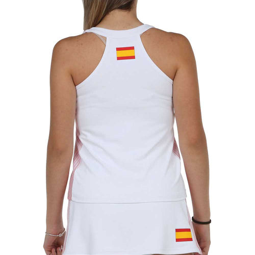 Débardeur Bullpadel Exima Replica FEP Blanc Femme Dos - Esprit Padel Shop