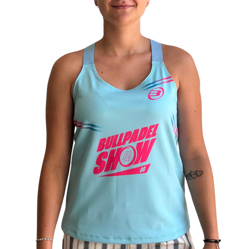 Débardeur Bullpadel Show Bleu Femme - Esprit Padel Shop