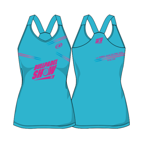 Débardeur Bullpadel Show Bleu Femme - Esprit Padel Shop