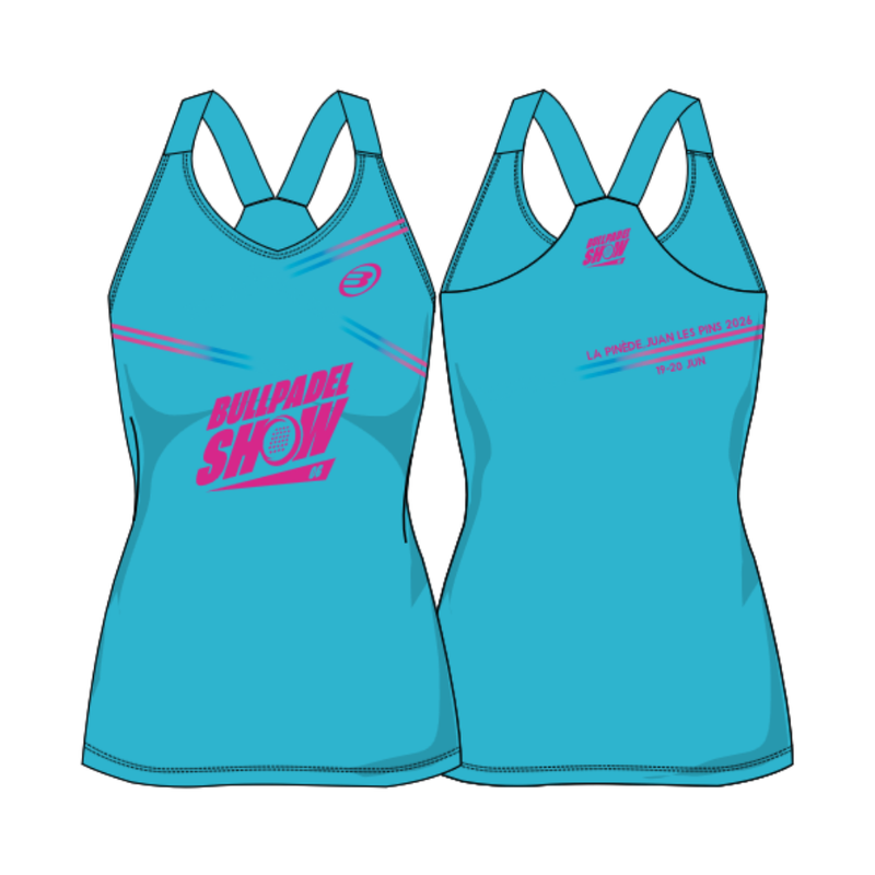 Débardeur Bullpadel Show Bleu Femme - Esprit Padel Shop