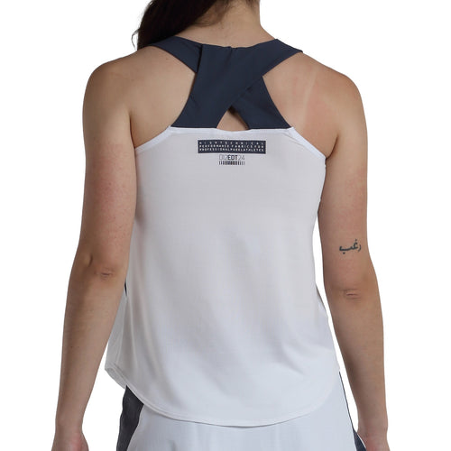 Débardeur Bullpadel Neuman Femme Blanc dos - Esprit Padel Shop