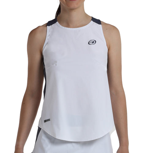 Débardeur Bullpadel Neuman Femme Blanc face - Esprit Padel Shop