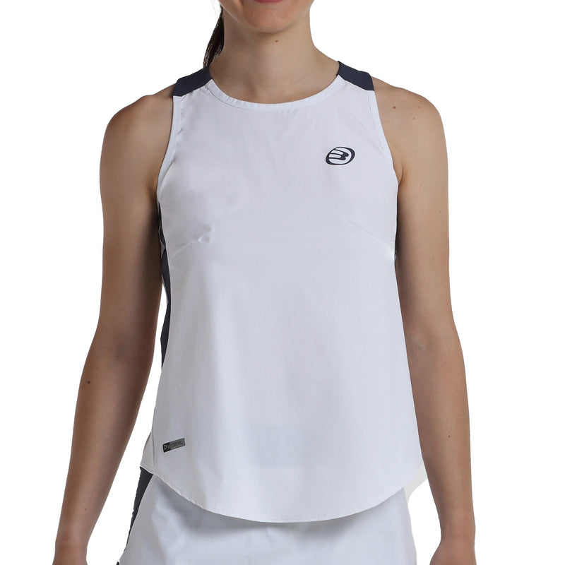 Débardeur Bullpadel Neuman Femme Blanc face - Esprit Padel Shop
